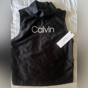 Calvin Klein Performance Mock Neck Crop Top